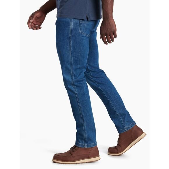Mens Kuhl Denim Jeans Tapered Fit Size 32x32 Vintage Blue Outdoors Performance - Picture 2 of 9